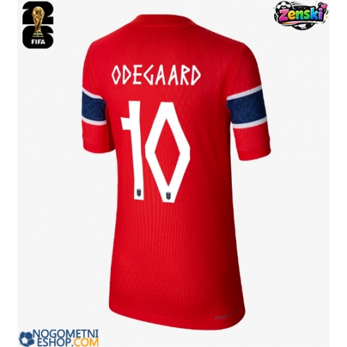 Ženski Nogometni dresi Norveška Martin Odegaard #10 Domači SP 2026 Kratek Rokav
